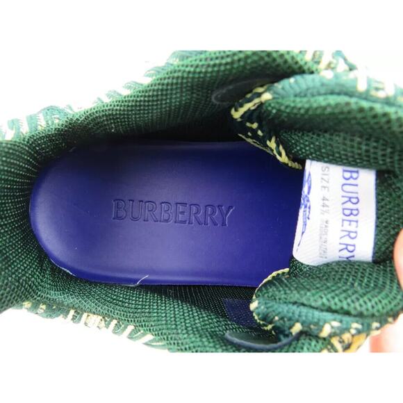 $ 1K NIB BURBERRY BOX GREEN CHECK CANVAS LOGO PLATFORM SNEAKERS 8 US 41 ITALY - Picture 9 of 12